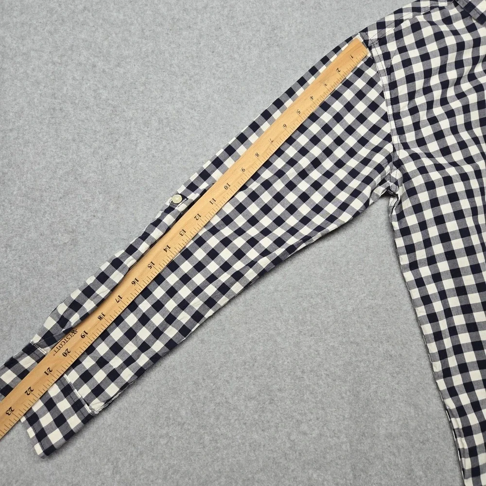GapKids Shirt‎ Boys 13-14 Years Blue Check Button-Up Long Sleeve Pocket